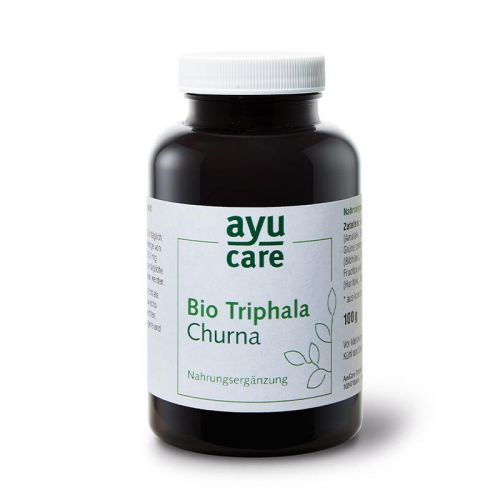 Triphala Churna, Bio Nahrungsergänzungsmittel mit Tanninen 100 g Pulver AyuCare 