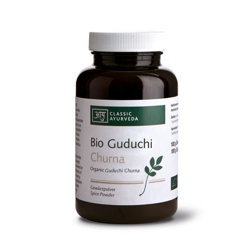 Guduchi Churna, Bio Nahrungsergänzungsmittel mit Bitterstoffen 100 g Pulver Classic Ayurveda 