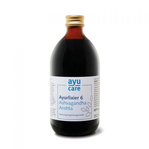 Ashvagandha Arishta, Ayurlixier 6 Traditionelles ayurvedisches Gärgetränk mit Ashwagandha 500 ml AyuCare 