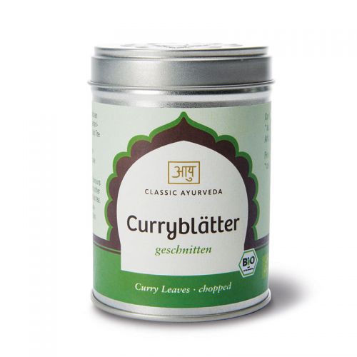 Curryblätter, geschnitten, Bio Bio Gewürz 12 g Classic Ayurveda 