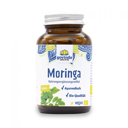 Moringa, bio Complément alimentaire avec des parties de plantes ayurvédiques 90 capsules / 45 g Govinda 