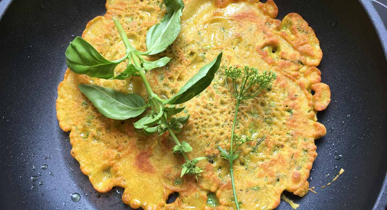 Les crêpes aux herbes