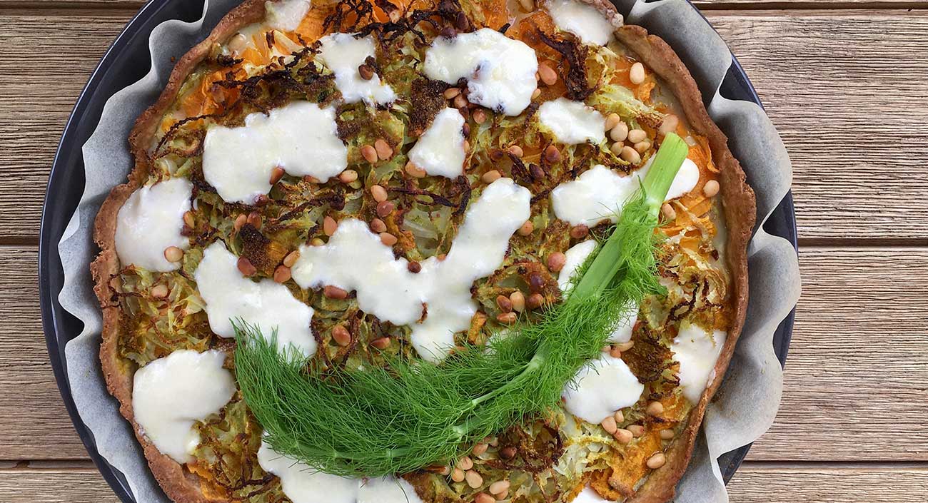 Tarte aux légumes fenouil courge