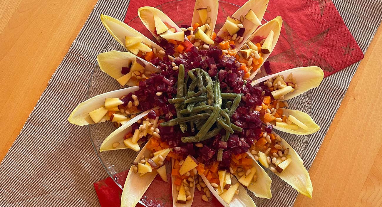 Salade hivernale en forme d’étoile