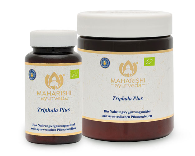 Triphala Plus Klein und Grosspackung